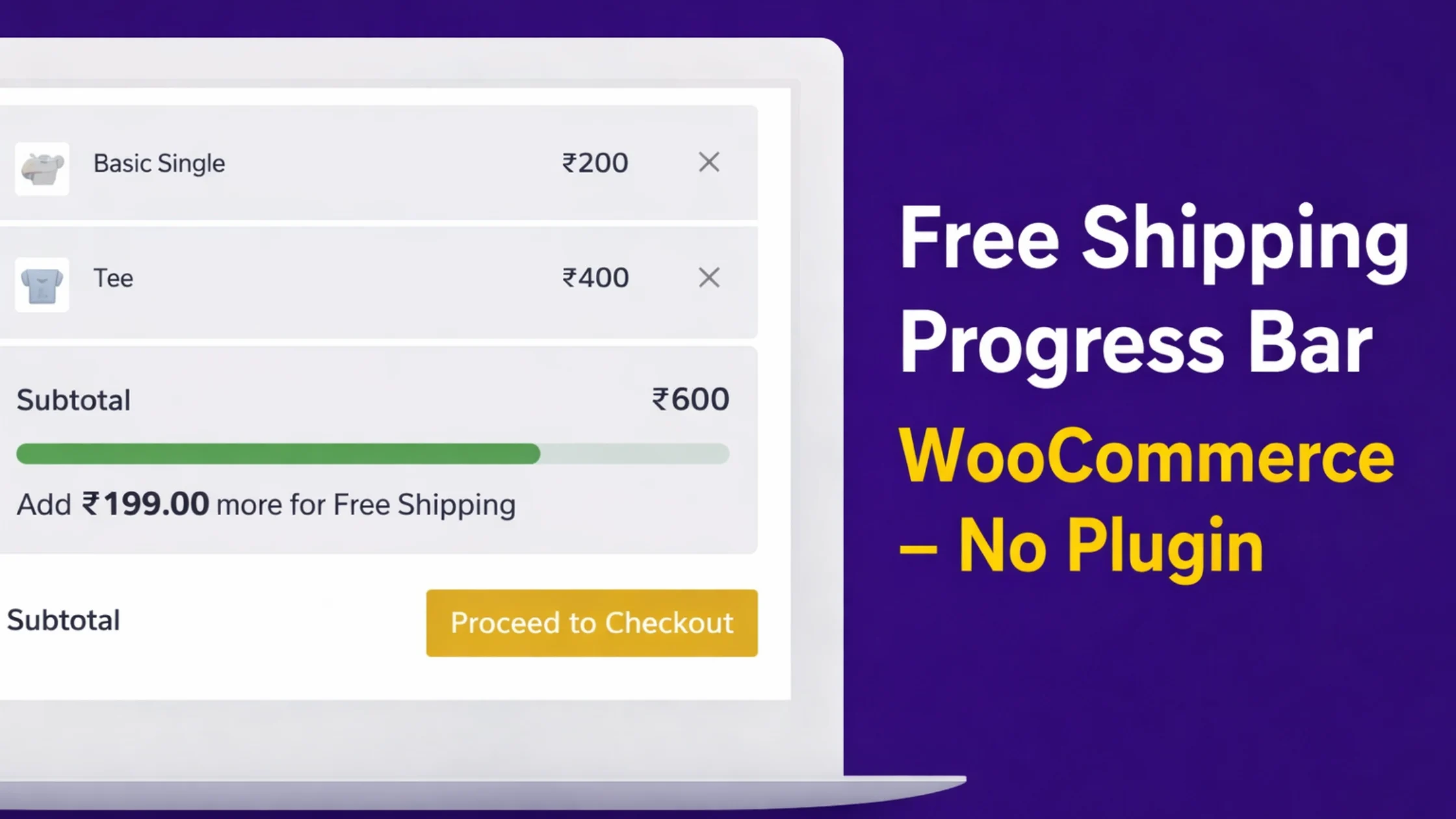 Free Shipping Progress Bar in WooCommerce